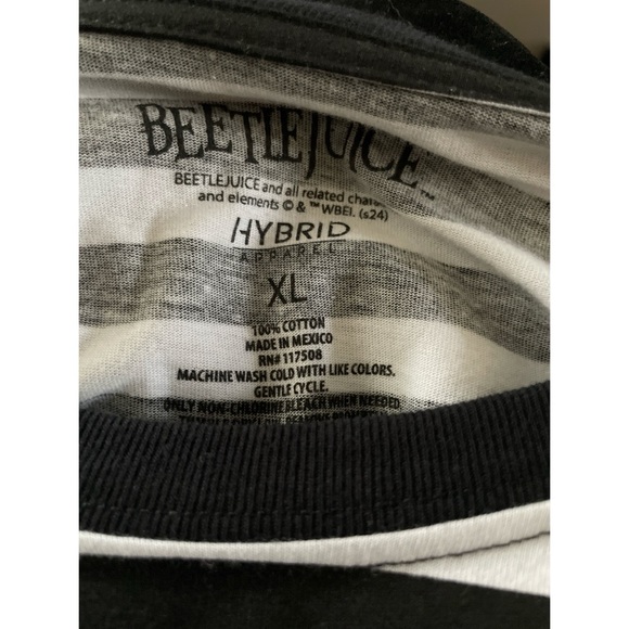 Beetlejuice Black and White Striped Beetlejuice T-Shirt - Picture 3 of 3